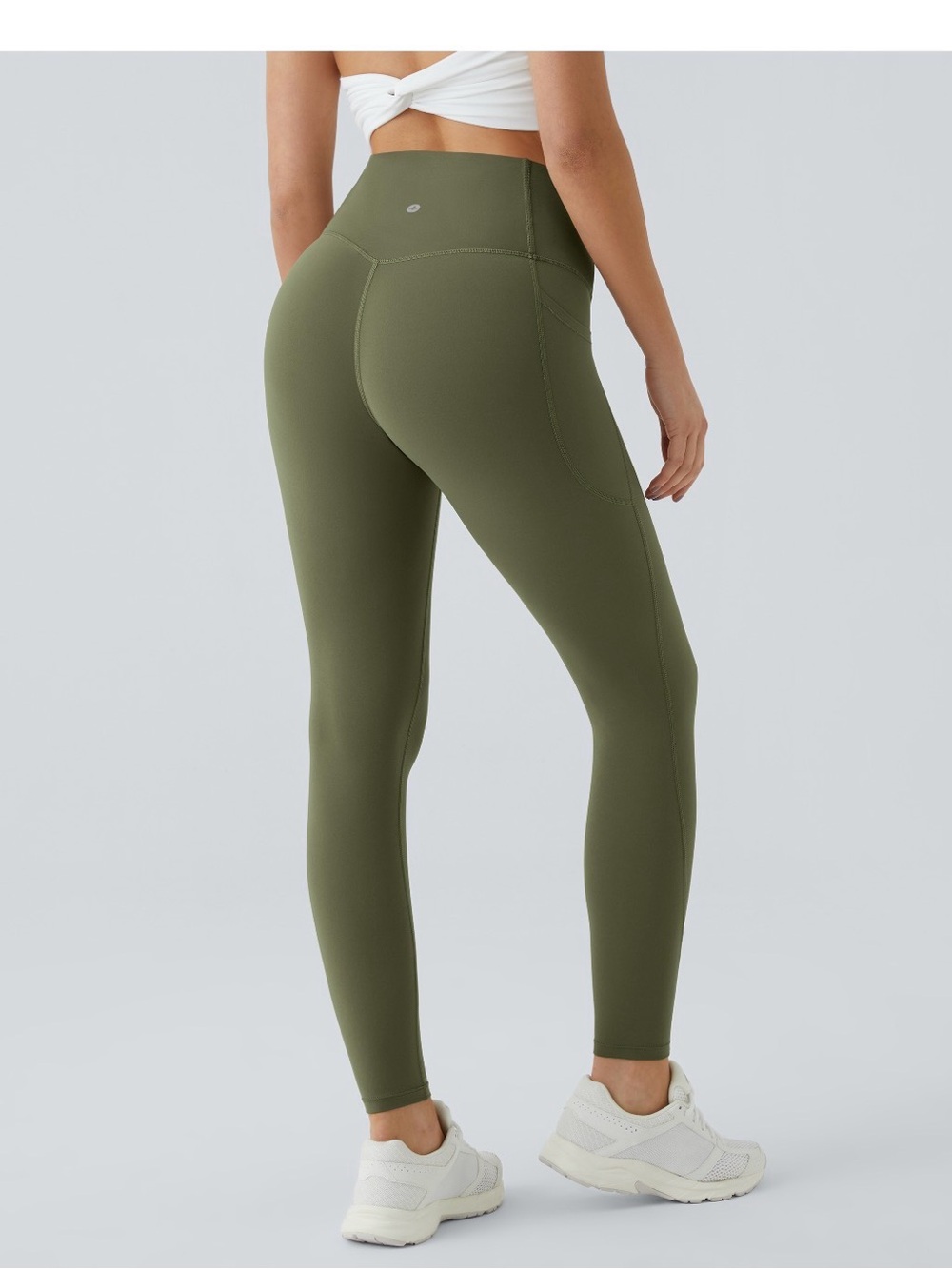 Halara Ultrasculpt 7/8 Leggings Grass Grey Green